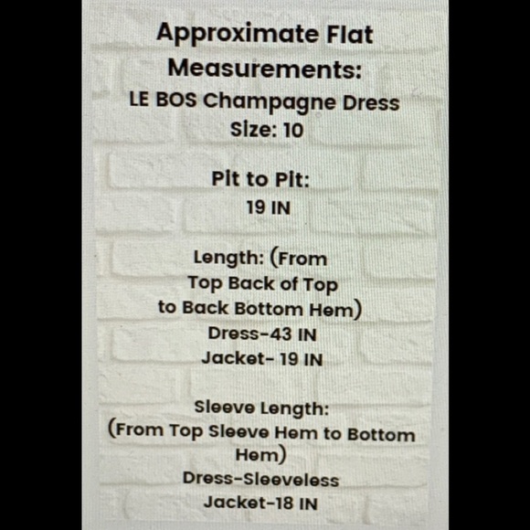 LE BOS | Size 10 | Champagne Embellished Sleeveless Dress & Sheer Jacket NWT - Picture 14 of 15